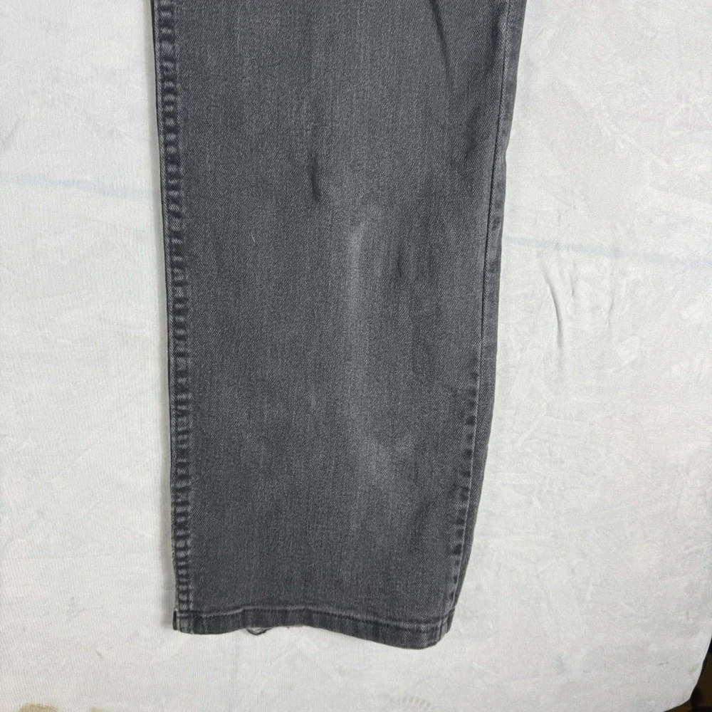 Vintage Riders By Lee Womens Straight Leg Jeans Black Denim 5-Pockets Size 16L